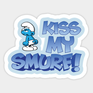 Kiss My Smurf Sticker